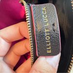 Elliott Lucca Black Woven Leather Crossbody Handbag Bag Purse Womens Photo 7