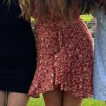 Francesca's red and white floral dress Photo 0