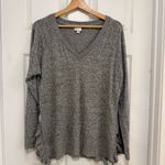 Anthropologie Like New  Postmark Gia Split Ruffle Hem V-Neck Sweater Photo 2