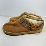 Clarks  Fairisle Cinnamon Scuff Leather Rounded Closed Toe Slip On Slipper size 8 Photo 3