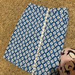 NWOT Boden Size 4L Danby Pull On Mini Skirt Blue Pattern Elastic Waist Photo 11