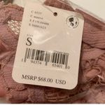 Free People NWT  adella cami boho crochet lace ruffle mauve small Photo 7