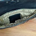 Brighton Empress Black Croc Patent Leather Silver Flower Wristlet Mini Shoulder Photo 10