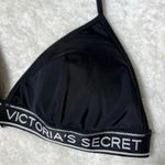 Victoria's Secret Victoria’s Secret Black and White Teeny Triangle Bikini Top Photo 2