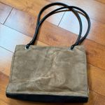 Brown and Black suede tote bag Photo 4
