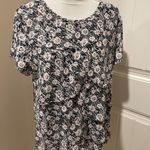 Karl Lagerfeld  Black and White Floral Blouse nwot Photo 1