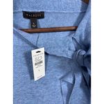 Talbots  Womens Light Blue Poncho Sweater‎ L Tie Neck Photo 1