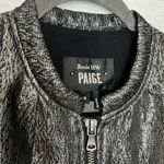 Paige Rosie HW x Kimi Bomber Jacket Gray Metallic Size Medium Photo 3