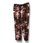 Chico's El Cielo Wide Leg Print Pants Floral Pink Mauve Cream Size 00R or 2R Photo 2