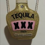 Gold Glitter Tequila Bottle Crossbody Bag Photo 1