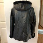 Sonoma  Life+Style Lambskin Women’s Black Aviator Leather Jacket-Faux Fur Lined Photo 4