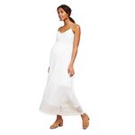 Motherhood Maternity Maternity blush pink crochet detail maxi dress Photo 2