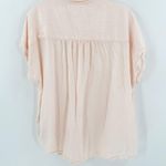 Gap Pink Short Sleeve Button-Up Cotton Rayon Casual Shirt Women's Size XL Photo 2