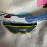 Oilily Floral Long Sleeve Tee Top UPF Athletic Outdoor Blue Vacation Stretch XS Photo 5