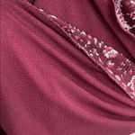 Old Navy  Maroon Paisley V-Neck Long Sleeve Mesh Top Lettuce Edge Photo 5