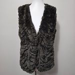 Dana Buchman Dana Bachman Brown Faux Fur Vest Size Medium Luxury Contemporary Photo 1