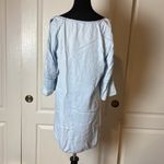 Glam LIGHT BLUE OPEN SLEEVE BOHO WESTERN SHIFT DRESS Photo 3