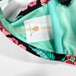 Shade & Shore Crochet Halter High Neck Floral Print Tropical Bikini Top 36C Photo 11