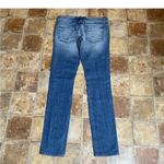 Bebe Carmen Tattered Ripped Faded Distressed Skinny Mid Rise Jeans 26 Photo 9