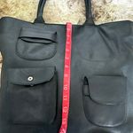 Marni Napa Black Leather Front Pocket Shopper Tote Bag Designer Photo 11