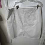 Jaclyn Smith  White Denim Skirt Photo 1