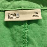 Croft & Barrow 2X Lot of 3 Linen Rayon Blend Sleeveless Tops - Green Peach Black Photo 5