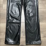 Abercrombie & Fitch  90’s Straight Ultra High Rise Black Leather Pants 26 Short Photo 4