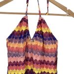 Wild Fable  Womens  Crochet Lace Halter Dress Lined Slit Midi Multicolor Size‎ XS Photo 3