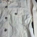 Love Tree Off-White Denim Distressed Jacket Photo 3