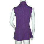 Bryan Bradley Sweater Womens Small Purple Vest Sleeveless Button Front Collar Photo 3