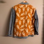 Bohme  Leaf Patterned Jacket with Denim Sleeves Photo 5