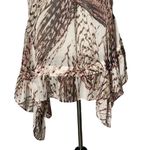 LOGO By Lori Goldstein  Ruffle Hem Top‎ Womens S Sheer Flowy Sleeveless BOHO Photo 1