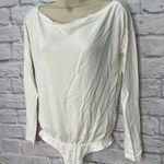 Paige Boatneck Long Sleeve Bodysuit Womens Size XS White Off Shoulder Photo 1