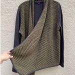 Catherine Malandrino Indigo Knit Wrap Sweater S Green Grey Photo 2
