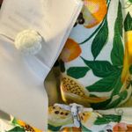 Farm Rio Floral Linen Papaya Salad Scarf Maxi Dress Green and Yellow | Small Photo 10