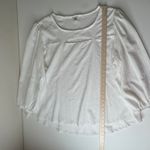 Cato  Eyelet Blouse Size 26/28W White‎ Cutout Boho Cottagecore Peasant Neutral Photo 7