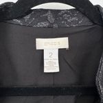 Chico's Lace Blazer Jacket Womens 2 Large Black Whimsigoth Pockets Dark Romantic Photo 5