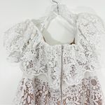 Self Portrait  Guipure Lace Off The Shoulder Lace Dress White Size 10 NWT Photo 7