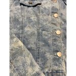 Ashley Vintage Charm Floral Design Denim Jean Jacket Cropped Size XL Photo 1
