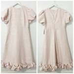 NWT Sister Jane Ornament Rose Midi Dress puff sleeve bubble hem Size XL Pink Photo 1