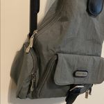Baggallini  convertible mini sling backpack purse bag grey nylon fabric w/ black Photo 1