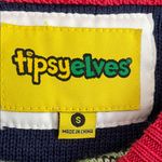 Tipsy Elves  Festive Blue and Red Sweater 100% Acrylic Size S Photo 1