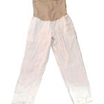 A pea in the pod  Linen Blend White And Ran Cuffed Pants Size XS Photo 0