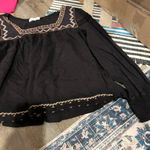 Bohme BÖHME Black Embroidered Lenah Blouse! Boho Size S Photo 7