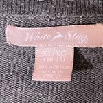 White Stag Cardigan Sweater Womens XL Gray Open Front Drape Hem Long Sleeve Photo 6