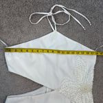 Avec Les Filles  Pearl Embellished Cut Out Halter Dress White 14 Photo 10