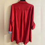 Soft Surroundings  blazer red open front drape tencel lyocell Medium Photo 5