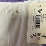 Year Of Ours NEW  Purple Ribbed Activewear Fitness Gym Crop Tank Sports Bra Top L Photo 2