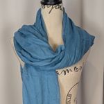 Vince  Viscose and Cashmere Wrap Scarf Blue Photo 2
