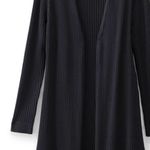 Soft Surroundings  Charcoal Ribbed Cardigan Photo 3